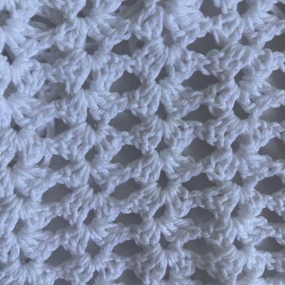 handmade white crochet summer halter top - Picture 3 of 4